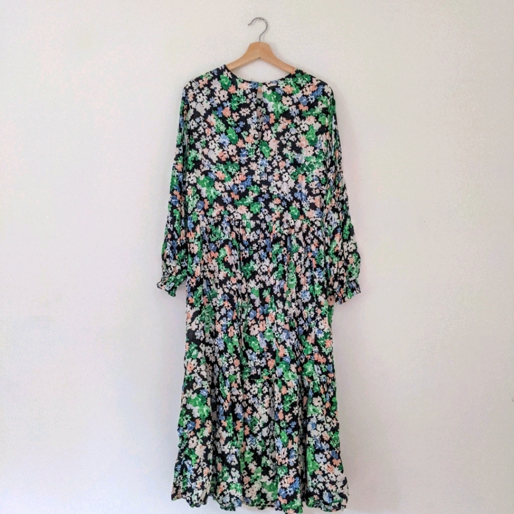 H&M Long Sleeve Floral Maxi Dress
